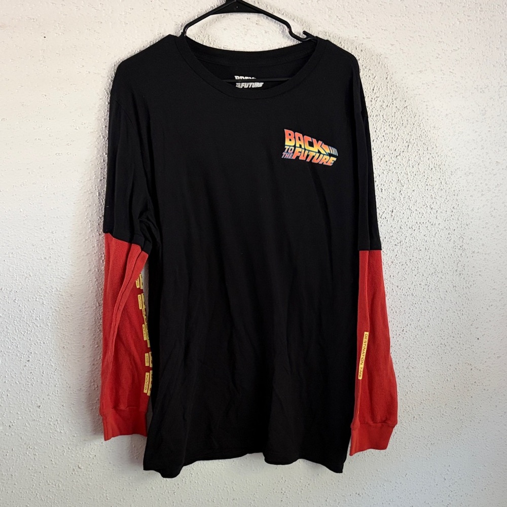 Back to the Future Black and Red Long Sleeve Shirt